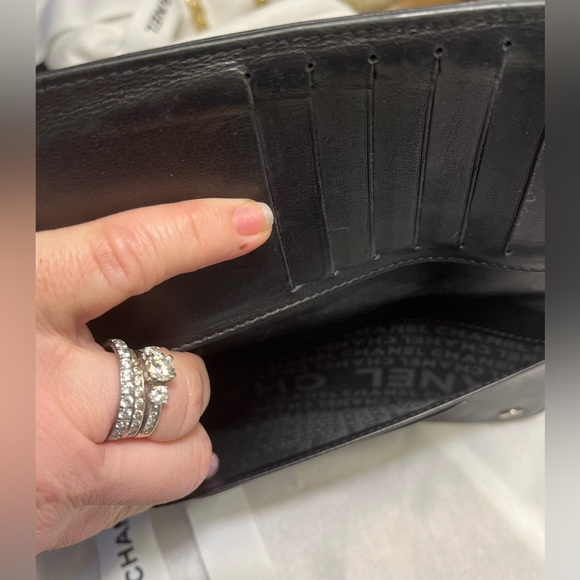 SOLD! CHANEL Authentic Long wallet clutch with chain/insert -Crossbody - Picture 12 of 15